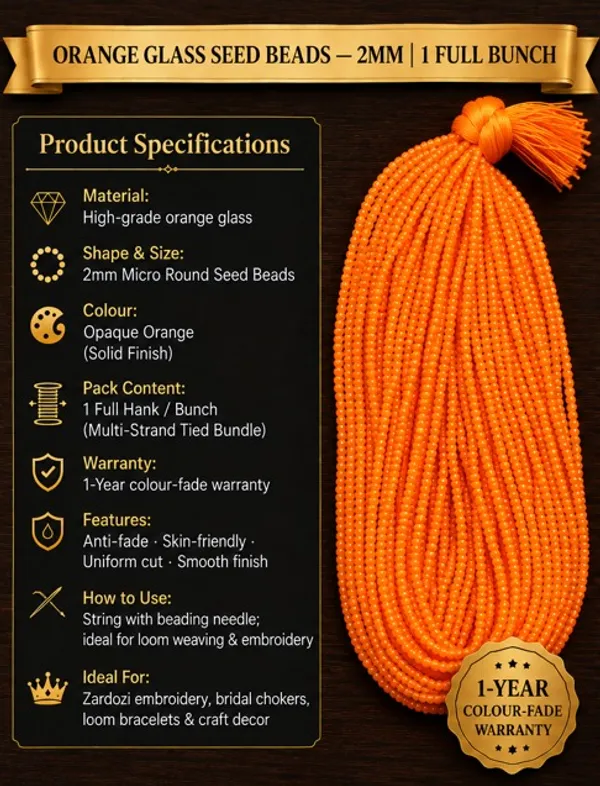 Orange_Opaque_Glass_Seed_Beads_|_2mm_|_1_Bunch