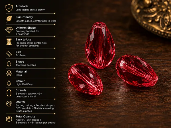 Red_Drop_Glass_Teardrop_Beads_|_8x11mm_|_3_strands_x_45+_beads_each_(Total_135+_beads)