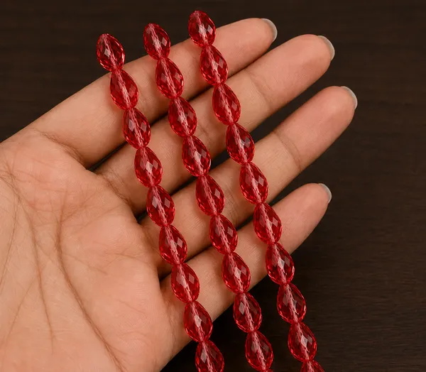 Red_Drop_Glass_Teardrop_Beads_|_8x11mm_|_3_strands_x_45+_beads_each_(Total_135+_beads)