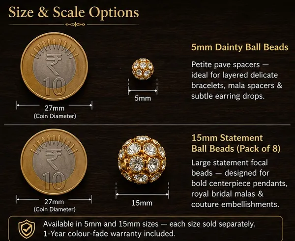 Genuine_Swarovski_Crystal_Rhinestones_Ball_with_Golden_Polish_|_15mm_|_Pack_of_8