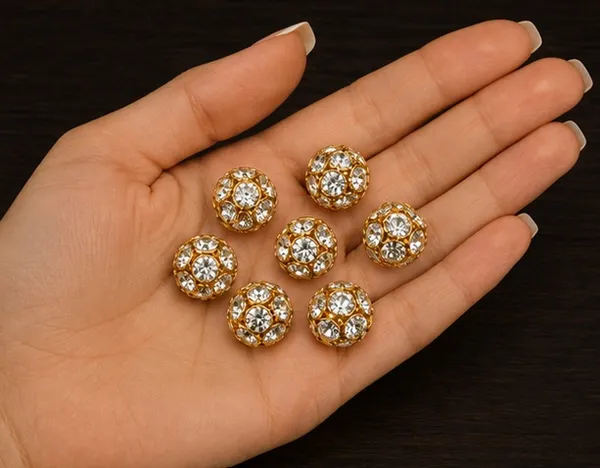 Genuine_Swarovski_Crystal_Rhinestones_Ball_with_Golden_Polish_|_15mm_|_Pack_of_8