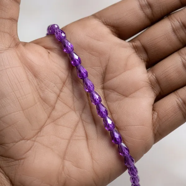 Purple_Cubic_Zirconia_Glass_Teardrop_Beads_|_4x6mm_|_1_strand_(15_Inches_Length)