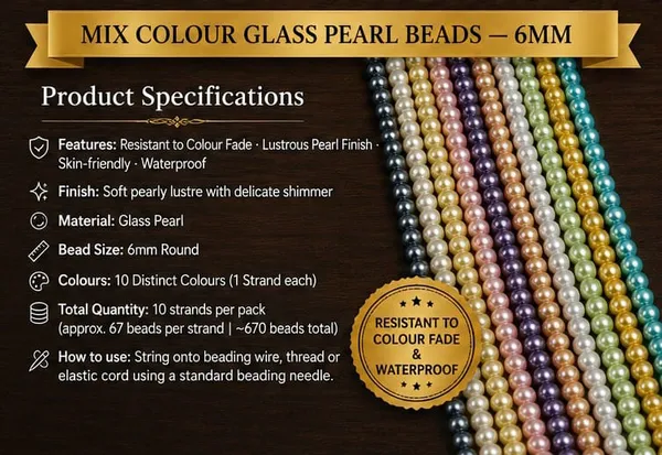 Mix_Colour_Pearl_Beads_|_4/6/8mm_|_10_Strands_of_Different_Colours_(16_inches/strand)