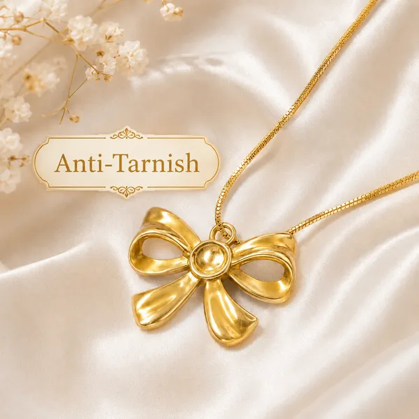 Knot_Sorry_|_18K_Gold_Plated_Bow_Charm_Pendant_Necklace__|_20mm_|_1_Piece