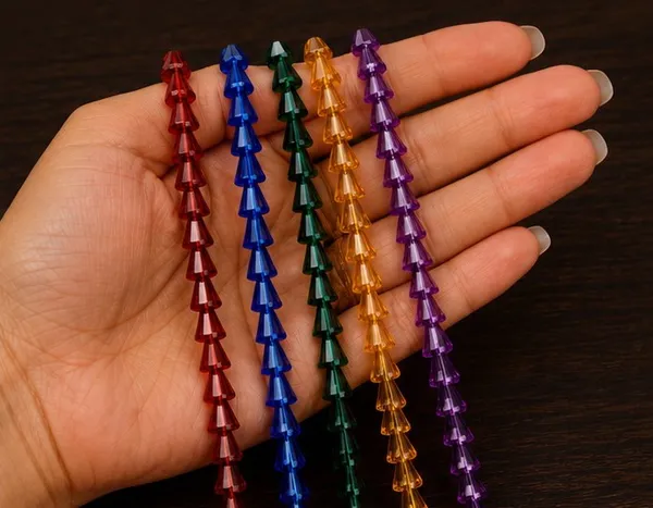Multi_Colour_Glass_Cone/Spike_Crystal_Beads_|_Pack_of_5
