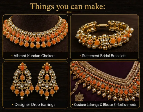 Opaque_Orange_Kundan_Teardrop_Stones_|_4x6mm_|_400_Pcs_|_Sticking_Purpose