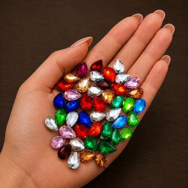 Mix_Colours_Teardrop_Glass_Rhinestone_Stones_|_6x10mm_|_10x14mm_|_13x18mm_|_50_Pieces