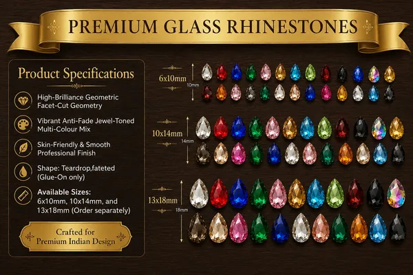 Mix_Colours_Teardrop_Glass_Rhinestone_Stones_|_6x10mm_|_10x14mm_|_13x18mm_|_50_Pieces