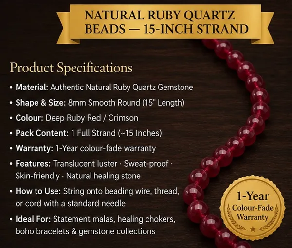 Ruby_Quartz_Healing_Beads_|_8mm_|_1_Strand_(15_Inches)