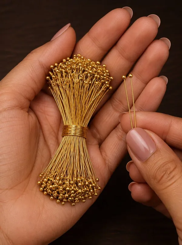 Brass_Ball_Headpins_|_30_Gauge_(0.32mm)_|_Pack_of_135-145_grams