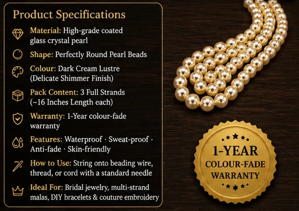 Light_Golden_Lustre_Pearl_Beads_|_4,6,8mm_|_3_lines_(16_inches)