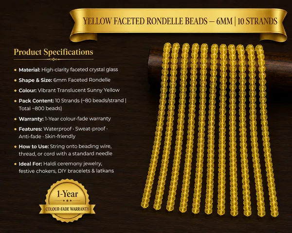 Yellow_Faceted_Rondelle_Glass_Beads_|_6mm_|_10_Strands_x_80_Beads/Strand_(Total_600_Beads)