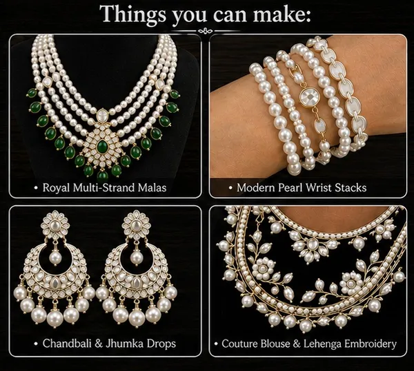 White_Lustre_Pearl_Beads_|_4,6,8mm_|_3_Lines_(16_inches_each)