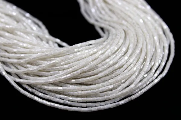 White_Lustre_Glass_Bugle_Beads_|_3mm_|_1_Bunch