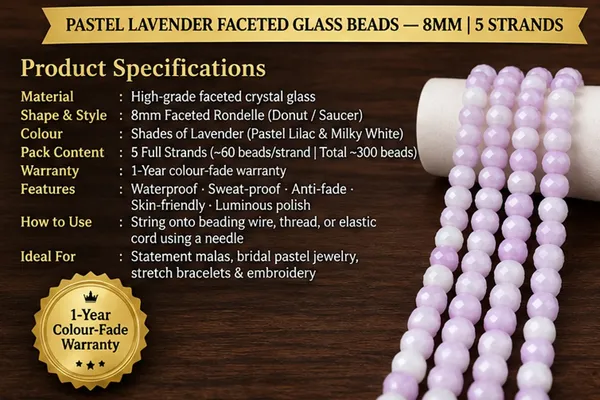 Pastel_Lavender_Faceted__Glass_Beads_8mm_|_5_Strands_(60_Beads/Strand)