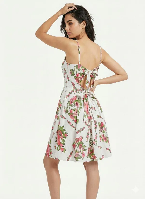 Women_Multicolor_Floral_Print_Fit_And_Flare_Dress_With_Spaghetti_Straps