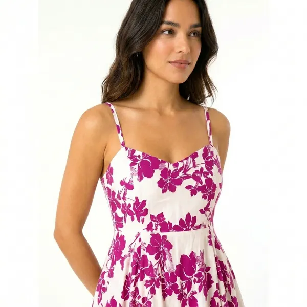 Multicolor_Floral_Print_Fit_And_Flare_Dress