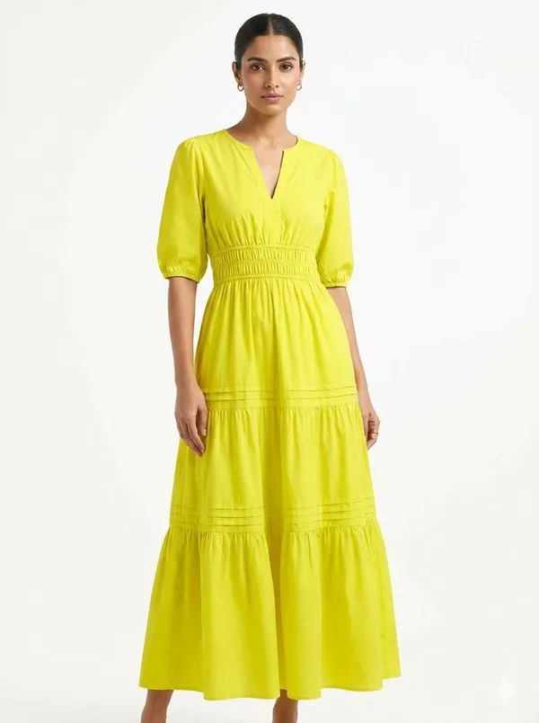 Women_Yellow_Tiered_Maxi_Dress_With_Smocked_Waist