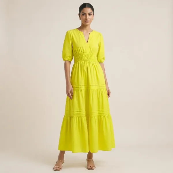 Women_Yellow_Tiered_Maxi_Dress_With_Smocked_Waist
