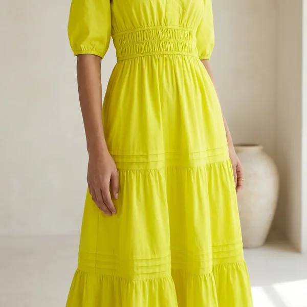 Women_Yellow_Tiered_Maxi_Dress_With_Smocked_Waist