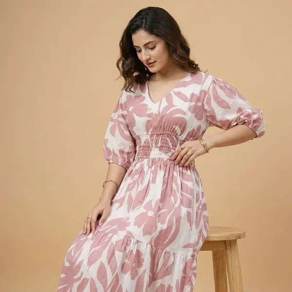 Pink_And_White_Floral_Printed_Maxi_Dress_With_Smocked_Waist_And_Puff_Sleeves