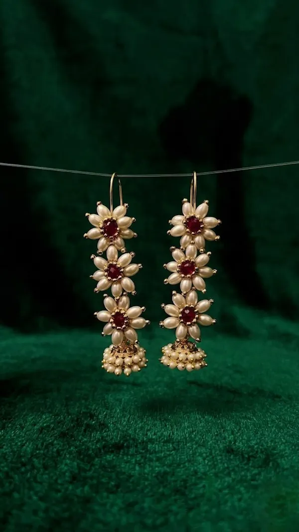 Traditional_Gold-Toned_Triple_Flower_Kanvel_Jhumka