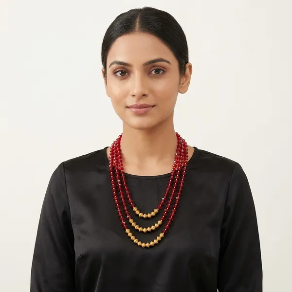 Red_&_Gold_Beaded_3-layer_Necklace_Set