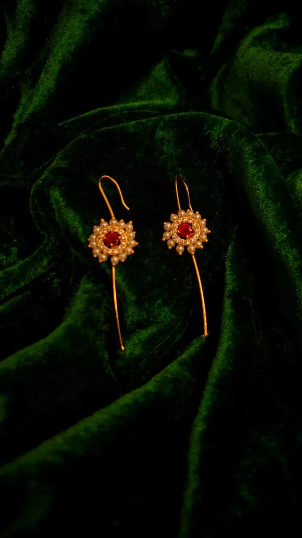 Traditional_Gold-Toned_Keasar_Floral_Earcuffs