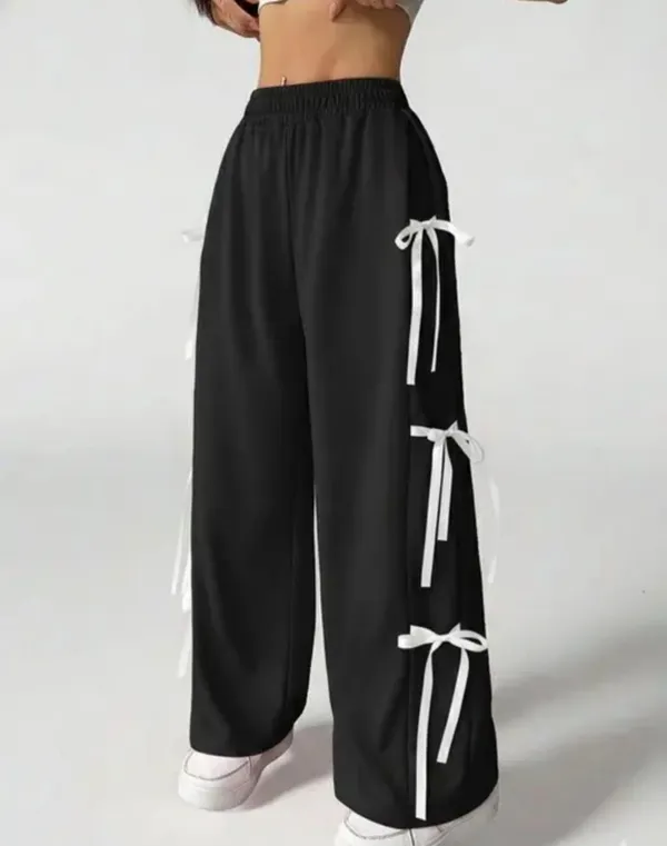 Womens_Black_Wide_Leg_Pants_With_White_Bow_Tie_Details