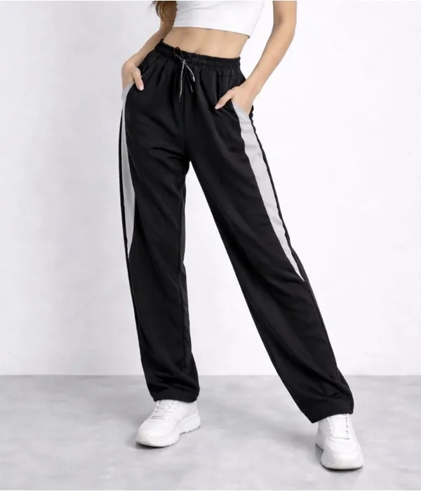 Womens_Black_Track_Pants_With_White_Side_Stripe