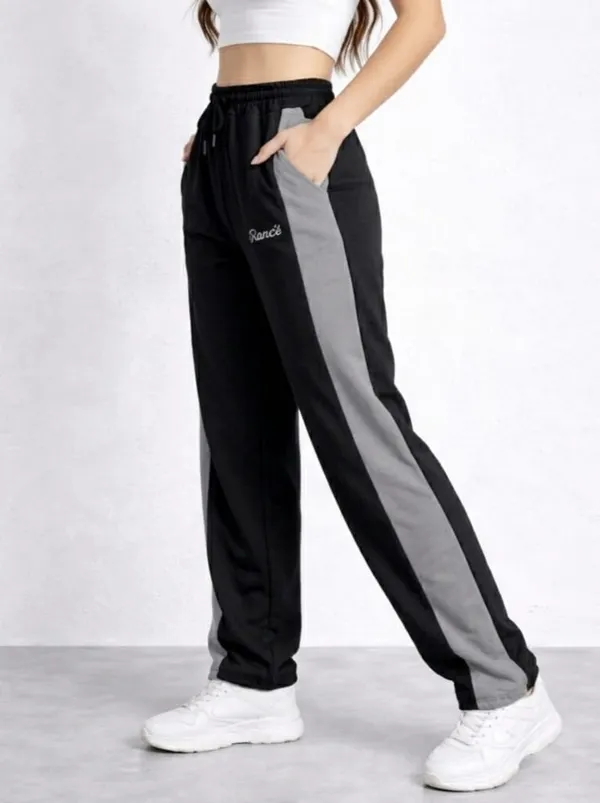 Womens_Black_And_Grey_Color_Block_Dance_Track_Pants_With_Side_Pockets