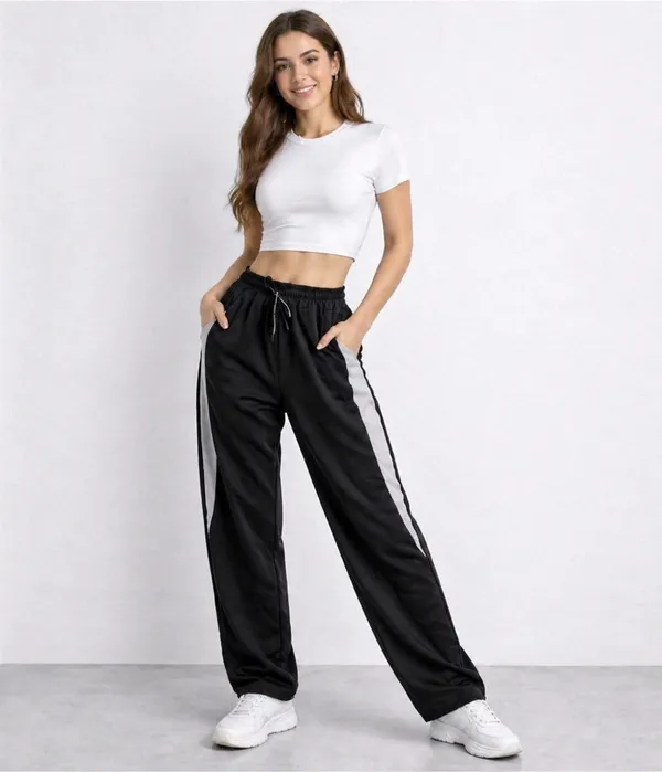 Womens_Black_Track_Pants_With_White_Side_Stripe