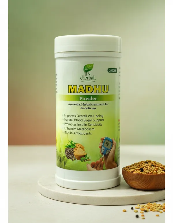 Neem_Karela_Jamun_Blood_Sugar_Support_Juice_500Ml_&_Madhu_Blood_Sugar_Support_Herbal_Powder_200G_(Combo_of_2)