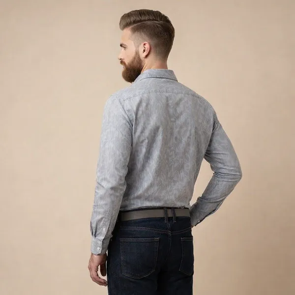 Grey_Cotton_Jacquard_Formal_Shirt_For_Men
