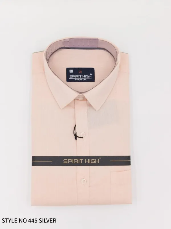 Light_Peach_Cotton_Lycra_Formal_Shirt_For_Men