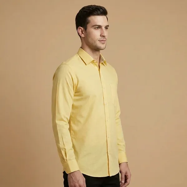 Yellow_Cotton_Blend_Formal_Shirt_For_Men
