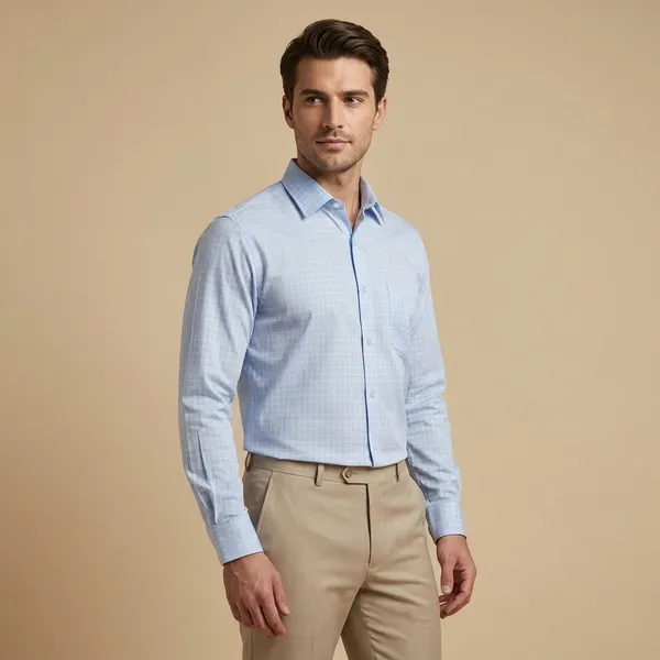 Light_Blue_Cotton_Blend_Formal_Shirt_For_Men