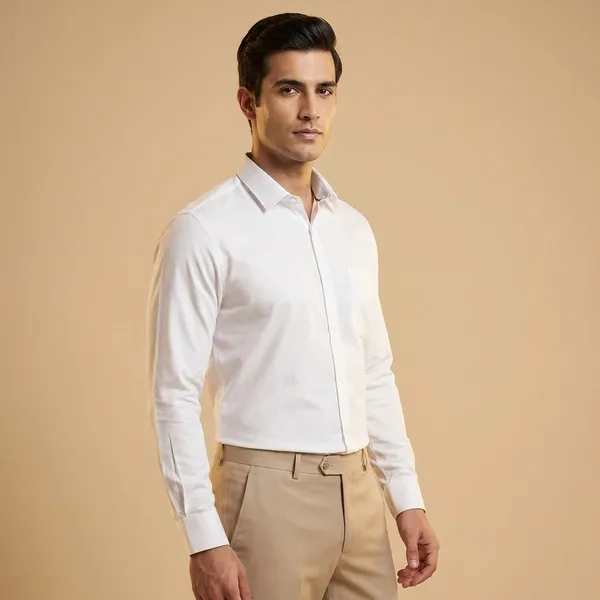 White_100%_Cotton_Formal_Shirt_For_Men