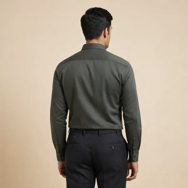Green_Cotton_Lycra_Formal_Shirt_For_Men