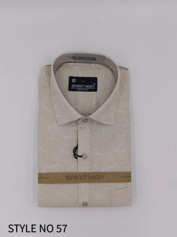 Beige_Cotton_Jacquard_Formal_Shirt_For_Men