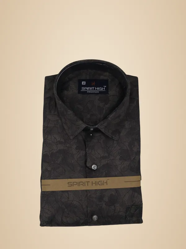 Black_Cotton_Jacquard_Formal_Shirt_For_Men