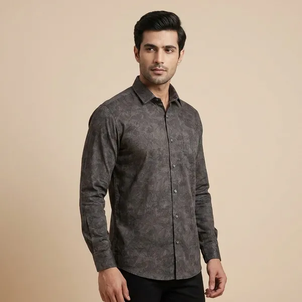 Black_Cotton_Jacquard_Formal_Shirt_For_Men