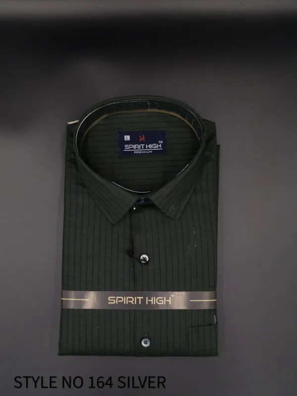 Dark_Green_Cotton_Blend_Formal_Shirt_For_Men