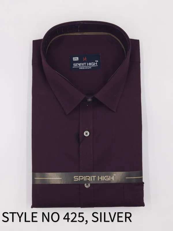 Maroon_Waffle_Formal_Shirt_For_Men