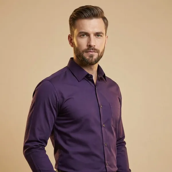 Purple_Cotton_Jacquard_Formal_Shirt_For_Men