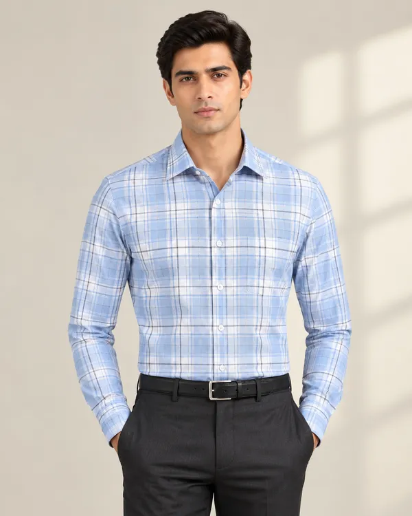 Blue_Checked_Full_Sleeve_Shirt_For_Men