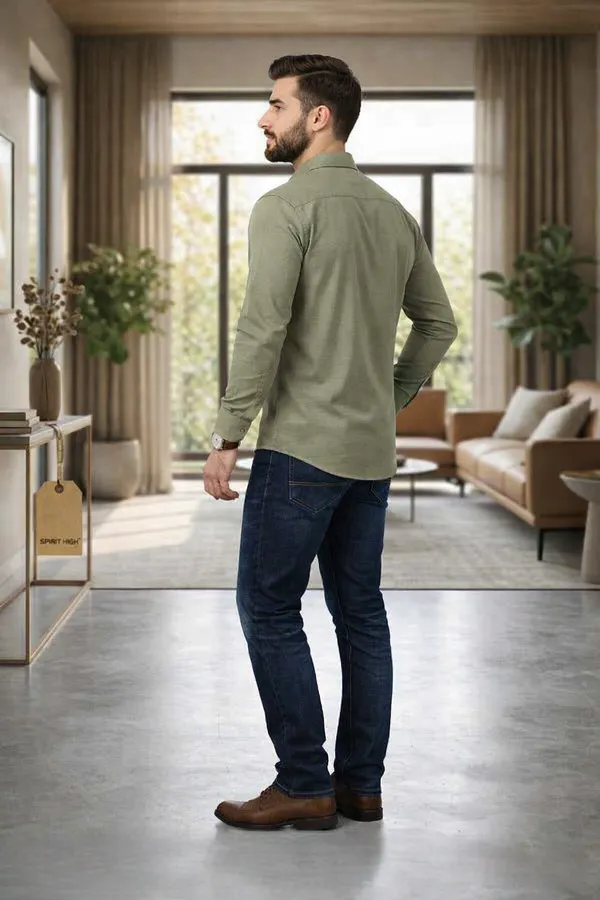 Sage_Green_Cotton_Lycra_Formal_Shirt_For_Men