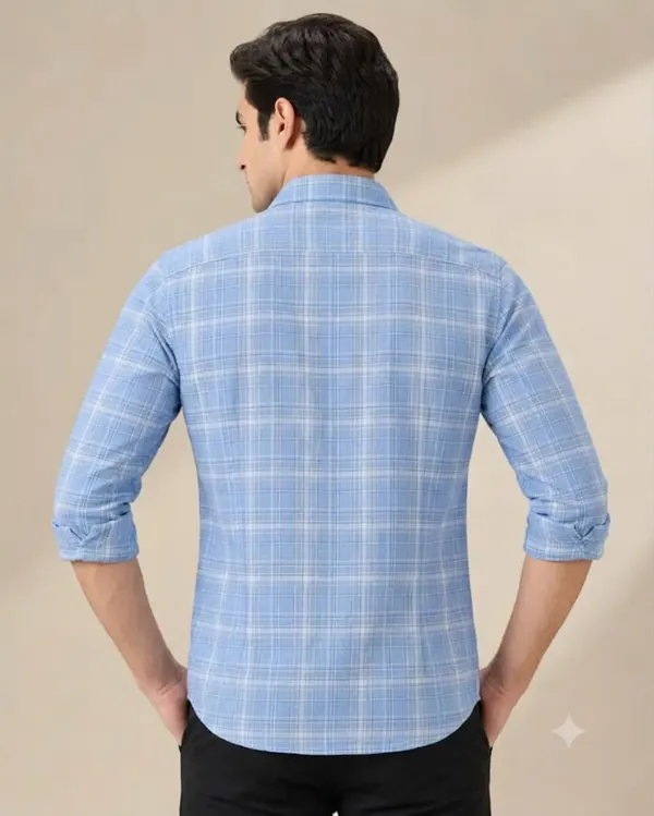 Blue_Checked_Casual_Shirt_For_Men