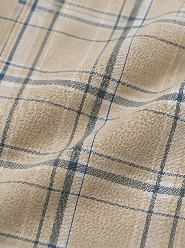 Beige_Checked_Casual_Shirt_For_Men