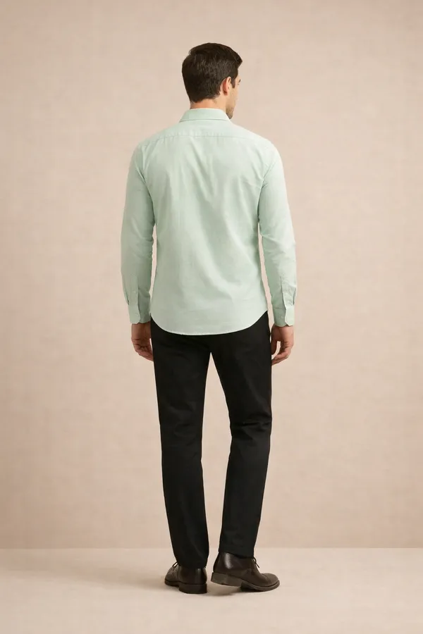 Light_Green_100%_Cotton_Formal_Shirt_For_Men
